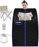 SereneLife Portable Steam One Person Sauna, Home Sauna Tent, Mini Portable Sauna, Home Steam Sauna, Steam Room, Portable Sauna at Home, Indoor Sauna, Sauna for Detox & Weight Loss