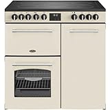 Belling Farmhouse 90E 90cm Electric Range Cooker with Ceramic Hob - Cream - A/A Rated