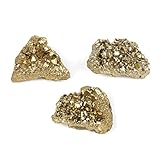 Namvo 2pcs Natural Pyrite Stone and Minerals Natural Crystal Quartz Stone for Divination Chakra Energy Healing Stones