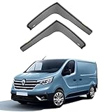 ISPEED Wind Deflectors Compatible with RENAULT TRAFIC MK3 2014-onwards 2-pc Tinted Wind Deflectors/Sun Visors/Rain Shield/Wind Shield - In Channel Type