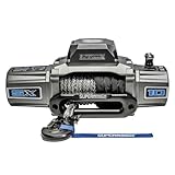 Superwinch 1710201 SX10SR 12V DC Winch 10,000 Lb/4,536 Kg Single Line Pull With Hawse Fairlead, 3/8in X 80ft Synthetic Rope, Corded Handheld And Wireless Remote