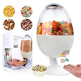 Smartang 12"Large Automatic Candy Dispenser Machine,Vintage Motion Activated Candy Dispenser Touch Free,3 Distribution Options Desktop Auto Candy Dispenser for Office Desk,Home,Party (white)