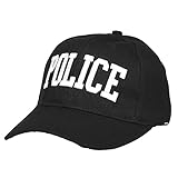HIXNUG Police Cap Black Police Baseball Hat Adjustable Fancy Dress Hat Halloween Costume Accessories for Unisex Adult