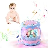 Baby Toys for 1 Year Old Girl Unicorn Carousel Rotating Projector Toy 6 12 18 Months Multifunction Musical Toys Light up Sensory Early Learning Eduacational Toys Toddler Boy Birthday Gift Present