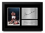 HWC Trading FR Muhammad Ali Gift Signed FRAMED A4 Printed Autograph Boxing Gifts Print Photo Picture Display