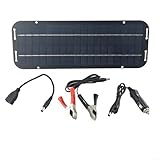 60W Solar Panel 12V Trickle Battery Charger Car Battery Maintainer IP65 Waterproof Portable Monocrystalline Solar Panel Kit for RV, Boat, Automobile,Campervan Reliable Performance