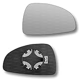 Less4spares Replacement Wing Mirror Glass Right Compatible with Audi TT 2006-2014 CLIP-ON Driver Off side Heated Convex