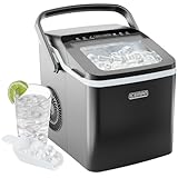 ICEMAN Dual-Size Ice Maker Countertop - Portable Ice Machine, Large and Small Ice Machine Maker with Self Cleaning, 9 Cubes in 7 Mins, 10kg/24hrs, for Home, Kitchen, Office, Party, Ice Scoop Included