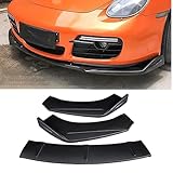 Car Front Bumper Lip Spoiler Splitter for Porsche 718 2016-2020 2021 2022 2023, Body Splitter Kit Front Spoilers Car Bumper Protector Tuning Accessories,Matte Black