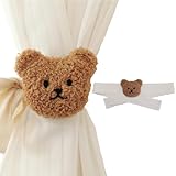 LIMEOW 2pcs Curtain Holdbacks Rope Curtain Decorative Animal Curtain Holders Cute Curtain Tiebackse Cartoon Little Bear Curtain Tiebacks for Curtains Mosquito Nets Nursery Baby Room Decorations