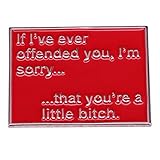 If i’ve Ever Offended You I Am Sorry That You Are A Badge Adult Humor Novelty Sarcasm Witty Brooch Funny Enamel Pin for Purse Backpack Jeans Coat Decoration, Metal