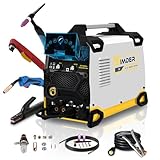 SSIMDER MIG Welder 200A Plasma Cutter Welder Combo 10 in 1 multiprocess Welder Pulse MIG/Gas MIG/Flux Core/HF TIG/Stick/Cut Aluminum Welder Welding Machine for Home DIY Outdoor