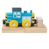 Bigjigs Rail Wooden Class 7 Diesel Shunter Locomotive with Wooden Track