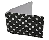 Customcard ltd Printed Two Card Holder for Credit, Bus, Travel, School, Dinner Pass, Oyster Card Holder (PolkaBlack)