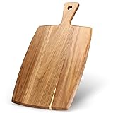 Acacia Wood Chopping Board with Handle Charcuterie Board Wooden Cutting Boards for Kitchen Meat Cheese Board Large Bamboo Chopping Boards Grazing Bread Serving Board Butcher Block Carving Board Tray