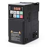 Risegun Variable Frequency Controller, 1.5kW 220V Single Phase Input Three-Phase Output Variable Frequency Drive, VFD Inverter Frequency Converter Motor Speed Controller for Fans, Water Pumps