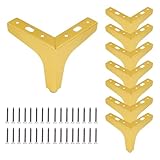 Toolzia 8Pcs Metal Triangle Furniture Legs 10cm/4 Inch，Modern Gold Sofa Legs DIY Replacement for Cabinet Cupboard Sofa Couch Chair Ottoman