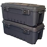 Plano New Heavy Duty Military Storage Trunk, Pack of 2, Black