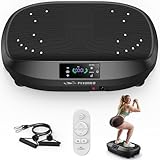 FLYBIRD 2025 Vibration Plate,120 Intensity Levels/5 Programs for Lymphatic Drainage,150KG Weight Capacity,Quiet Vibrating Plate Exercise Machine,with 2 Resistance Bands,Exercise Equipment for Home Use