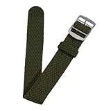 OLYCRAFT Nylon Watch Band 20mm Army Green Replacement Watch Band One-Piece Nylon Braided Watchband Universal Outdoor Watches Strap for Men Women Watches Strap Bands Replacement