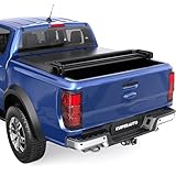 KUIPERAUTO Tri 3-Fold 5 FT Soft Folding Truck Bed Tonneau Cover Compatible with 2019 2020 2021 2022 2023 2024 Ford Ranger 5FT On Top-61 inch