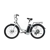 MOVIN C1 Electric Bike - City Bike, White, 7-Speed, 6-8hr Charging Time, 55km Range, Up to 25km/h, Anti-Skid Tires - Electric Bicycle for Men and Women - EB017S261W [2025]