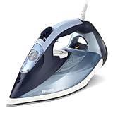 Philips Azur 7000 Series Steam Iron - 2800 W, 50 g/min Continuous Steam, 250 g Steam Boost, Vertical Steam, SteamGlide Plus Soleplate, Louros/Cotton Blue (DST7020/20)