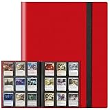 Trading Card Binder 9 Pocket, 360 Pockets Collectible Trading Card Album, Sports Card Binder for Standard Cards, Side Loading Card Folder for MTG Sports Baseball TCG Football Basketball Cards (Red)