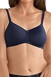 AMOENA Women's Mara Wire-Free Padded Pocketed Mastectomy Bra, Dark Blue, 40A