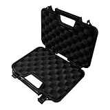 ARSUK Hard Shell Pistol Case with Lockable Dual Clips – Compact Handgun Storage Box with Protective Foam – Durable Carry Gun Case for Airsoft, BB, Paintball & Travel