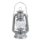 Redwood - Metal Paraffin Hurricane Lantern - 30cm - Silver