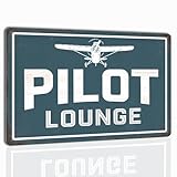 Airplane Decor Aviation Wall Art - Vintage Plane Tin Sign for Pilot Lounge, Man Cave, or Airplane Hangar, 12x8 Inch Metal Plaque - Aviation Gifts for Men and Aesthetic Room Decor