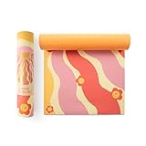 Myga Printed Yoga Mat - 6mm Thick Non-Slip Exercise Mat for Yoga, Pilates, Meditation and Fitness - Lightweight Travel Yoga Mat for Men and Women - Choice of Design (Groovy)