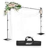 EMART Heavy Duty Backdrop Stand 8.5x10ft(HxW) Adjustable Background Support System Kit with Steel Base for Photography, Photo Back Drop Frame for Parties Birthday Video Studio - Black