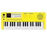 Axus 37 Mini Portable Keyboard in Sunshine Yellow - Fun Electric Piano for Beginners, USB-C or Battery Power