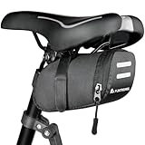 flintronic Bike Saddle Bag, Mini Saddle Bag, Bike Underseat Bag, Reflective Cycling Seatpost Bag for Mountain Bike Road Bike