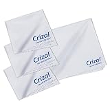 Crizal Eyeglass Cleaning Cloths – 4 Pack (3 Standard + 1 Large) – Safest Cloth for AR Lenses – Premium Microfiber for Eyeglasses, Screens & Cameras