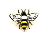 Bee Kind Yellow Bumble Bee Metal Pin Badge Be Kind