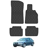 BMW 3 Series (2001-2005) [E46] [Compact] Heavy Duty Thick Rubber Car Mats Accessories Tailored Fit Front Rear Set Compatible Accessory Waterproof Durable Non-Slip 5mm Full Coverage Protection