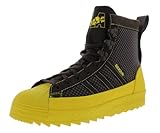 adidas Superstar Boot High HBE Mens Shoes, Dark Brown/Dark Brown/Yellow, 12.5 UK