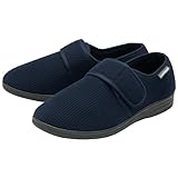 DUNLOP Mens Touch Fastening Slippers – Navy – UK 10