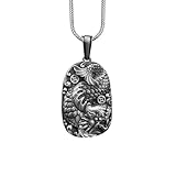 BySilverStone Jewelry - Sterling Silver Dragon Fish Necklace, Carp Fish Dragon Charm Necklace, Fish Jewelry, Dragon Silver Gift, Carp and Wawes Necklace, Best Gift