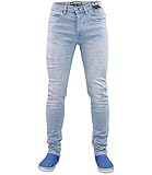 Seven Series Mens Skinny Jeans Denim Pants Stretch Trousers Buttoned 5 Pockets Light Wash 34R