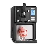 Klarstein Sweet Sundae- Ice Cream Machine, 1.5 litres, with Self-Cooling Compressor, 200 Watts, Dispensing System, 3 Hour Auto-Cooling Function, Automatic Cleaning System, Stainless Steel, Black