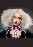 Womens Wonderland Frizzy Grey Mad Hatter Wig