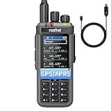 Radtel RT-880G GPS APRS Ham Radio 10W Walkie Talkie Portable CB Radio 1024 Channels HF SSB Rx with Cross-Band Repeater, 2.4 Inch Color Display, 2400mAh Rechargeable Battery,