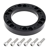 DriSentri 0.5" Steering Wheel Hub Adapter Conversion Spacer, Black Aluminium Alloy 12mm Steering Wheel Hub PCD Adapter Spacer for Momo for Nardi for OMP for Sparco