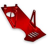 Red Circles Red Pit Bike Sump Guard for Bottom Mount Electric Start - Compatible with 50cc-140cc Engines - Not for 160cc+ - Durable Protection for Bottom Mounted Electric Start Bikes