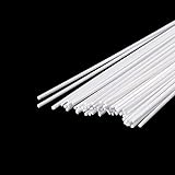 100Pcs 1x1x250mm White ABS Styrene Plastic Square Bar Rods for DIY Toys Doll House, DIY Sand Table Model, DIY Scene Making, Building Making
