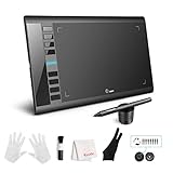 UGEE M708 Drawing Tablet,10x6in 3D Digital Graphics Tablet with 8192 Level Battery-free Tilt Pen,8 Hot Keys,Art Design Creation Tablet for PC with Windows 11/10/8/7,Mac OS 10.10 or above,Chromebook